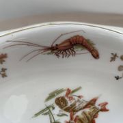 Pair of vintage marine-themed dishes in Berry porcelain.