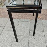 Console ancienne plateau verre vintage