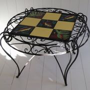 Ceramic coffee table with fish decoration, 1970s