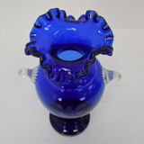 Art Czech Glass Vase, by Glasswork Novy Bor, 1950's.