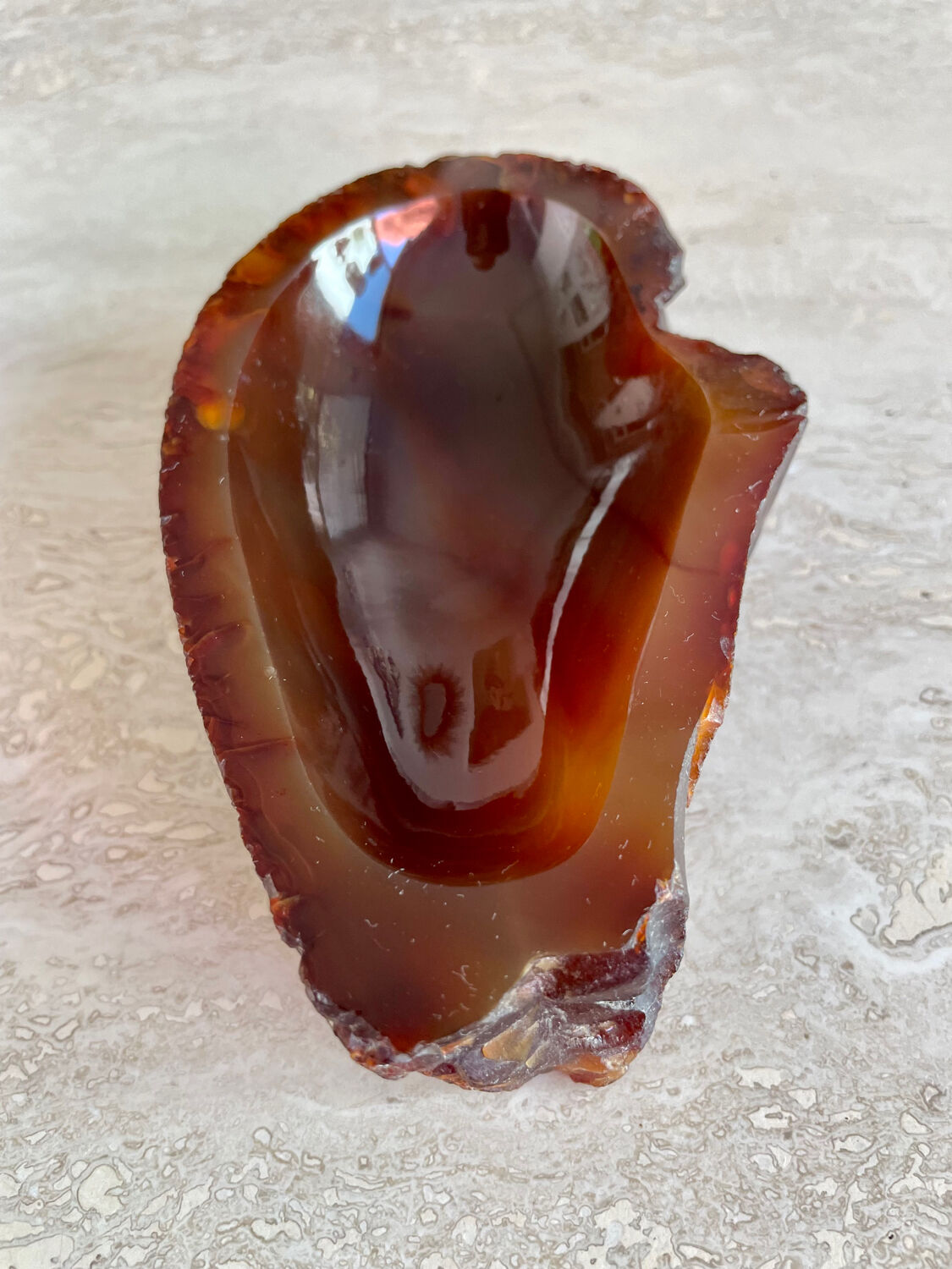 Vintage brutalist onyx ashtray