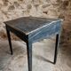 Bureau d'école français ancien, bureau d'écriture noir, bureau à abattant, vers 1900