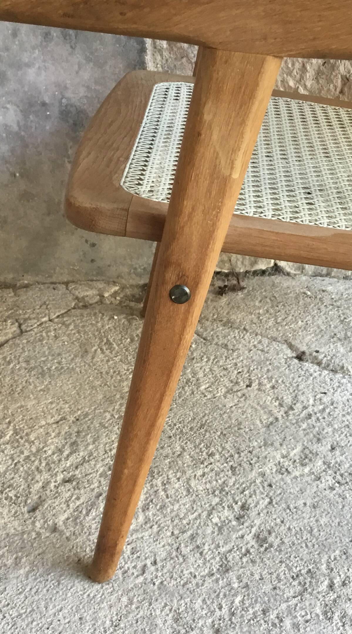 Cane armchair by Michel Ducaroy for SNA Roset - design 1950