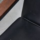 Vintage black bauhaus lounge armchair, 70s