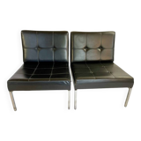 Pair of "samurai" armchairs by joseph-andré motte for airborne, 1970