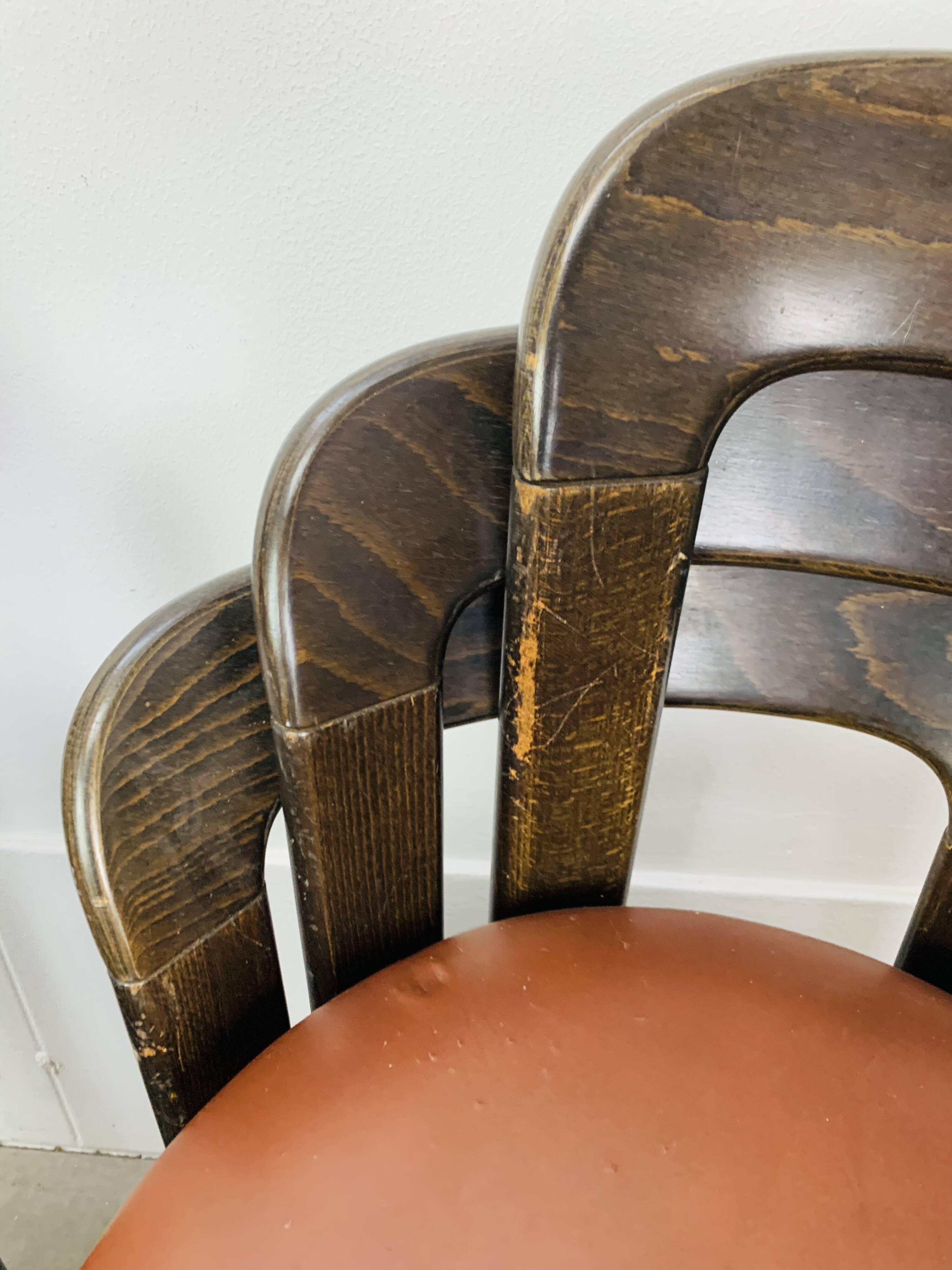 8 Bruno Rey chairs for Dietiker, workshop "Chair from Stein am Rhein"