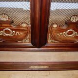 Large Empire library in solid mahogany, late nineteenth century