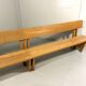 XL architectural modernist solid beech wooden bench 1960’s