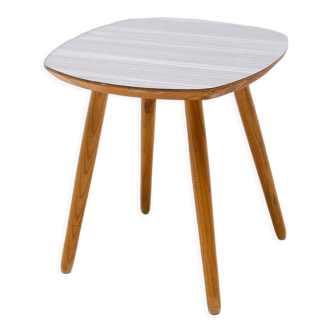 Mid century formica and wood stool, 1960´s, Czechoslovakia