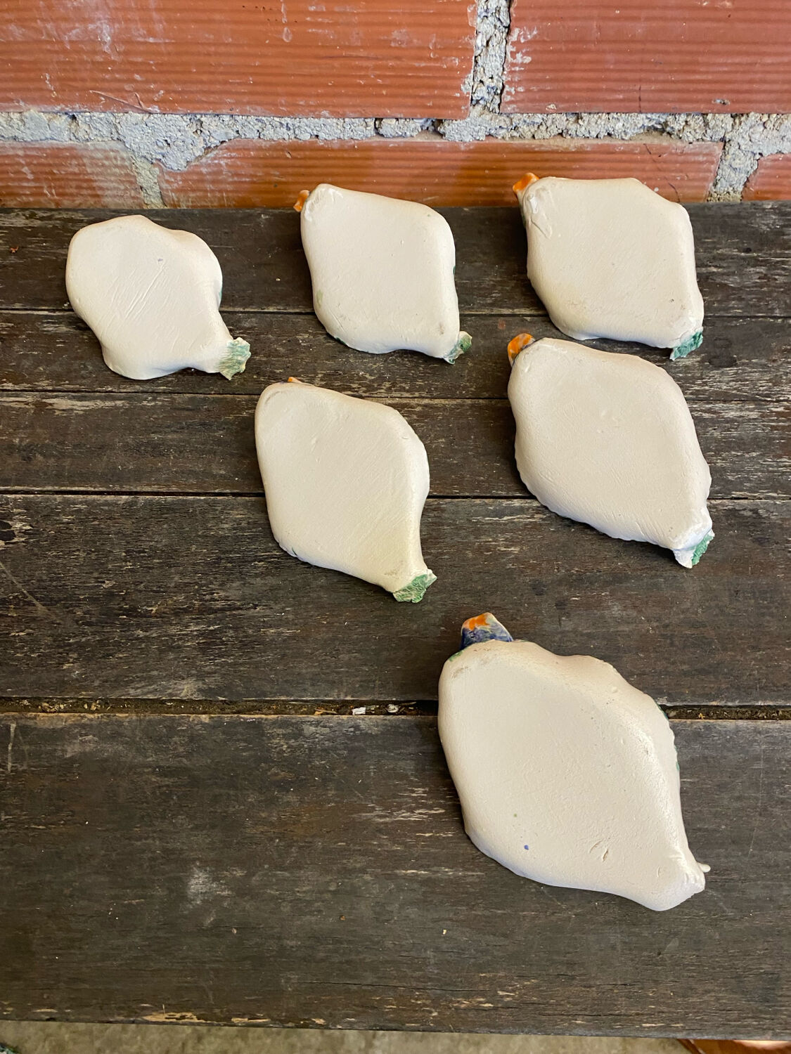 Plate + 6 Duck-Shaped Foie Gras Service Plates, Polychrome Ceramic