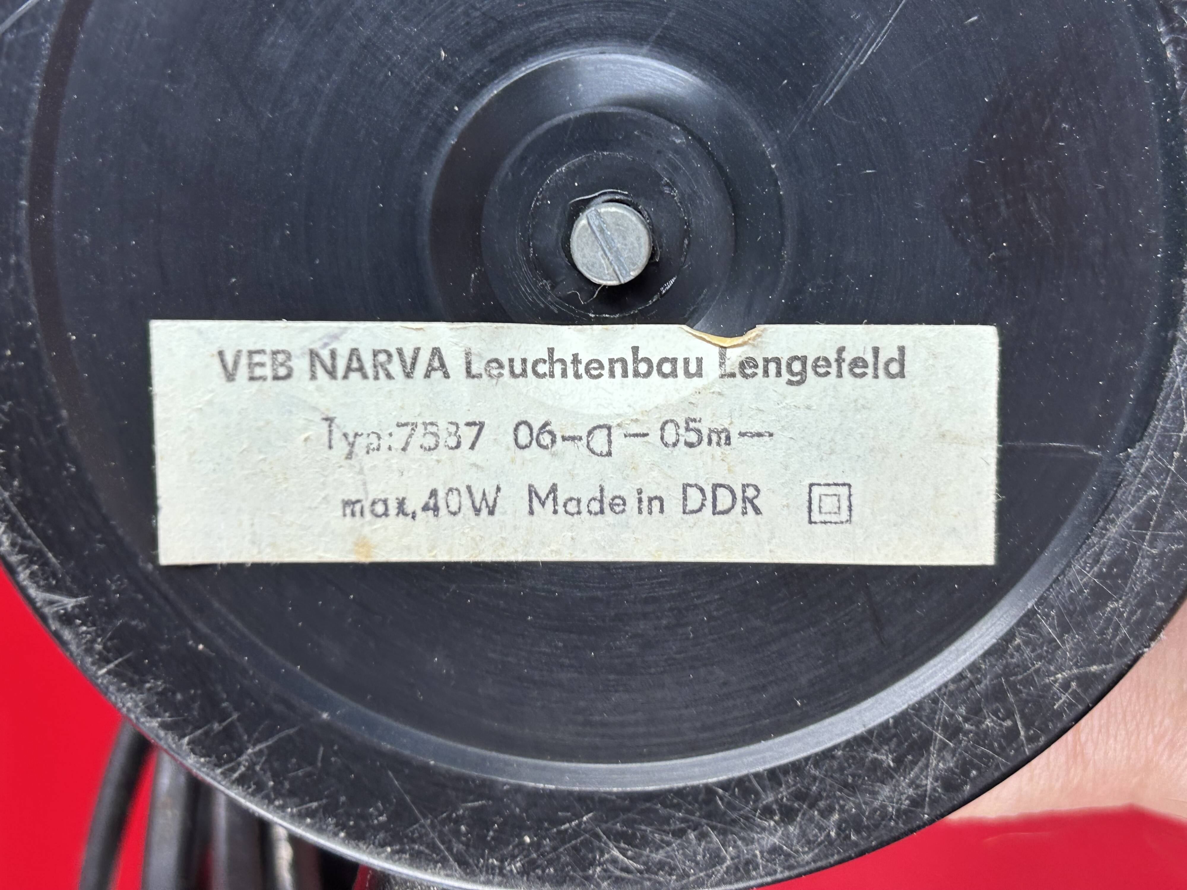 Vintage Klein Blue Desk Lamp by Veb Narva, 1950s/1960s