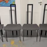 Set of 4 original Cattelan Italia 80's design dining room chairs