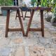 Pair of solid oak benches