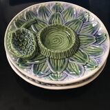 Two artichoke earthenware plates