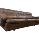Vintage Danish leather canapé 'Madsen & Schubell' in brown