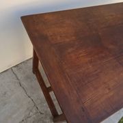 Rustic monastery farmhouse table, antique, 19th century, made of walnut.