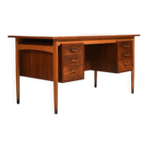 Danish Freestanding Desk with Brass Details 1950s