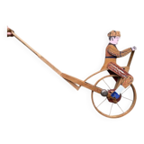 Old wooden push toy