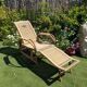 Chaise longue dite "Grand-Mère" en rotin