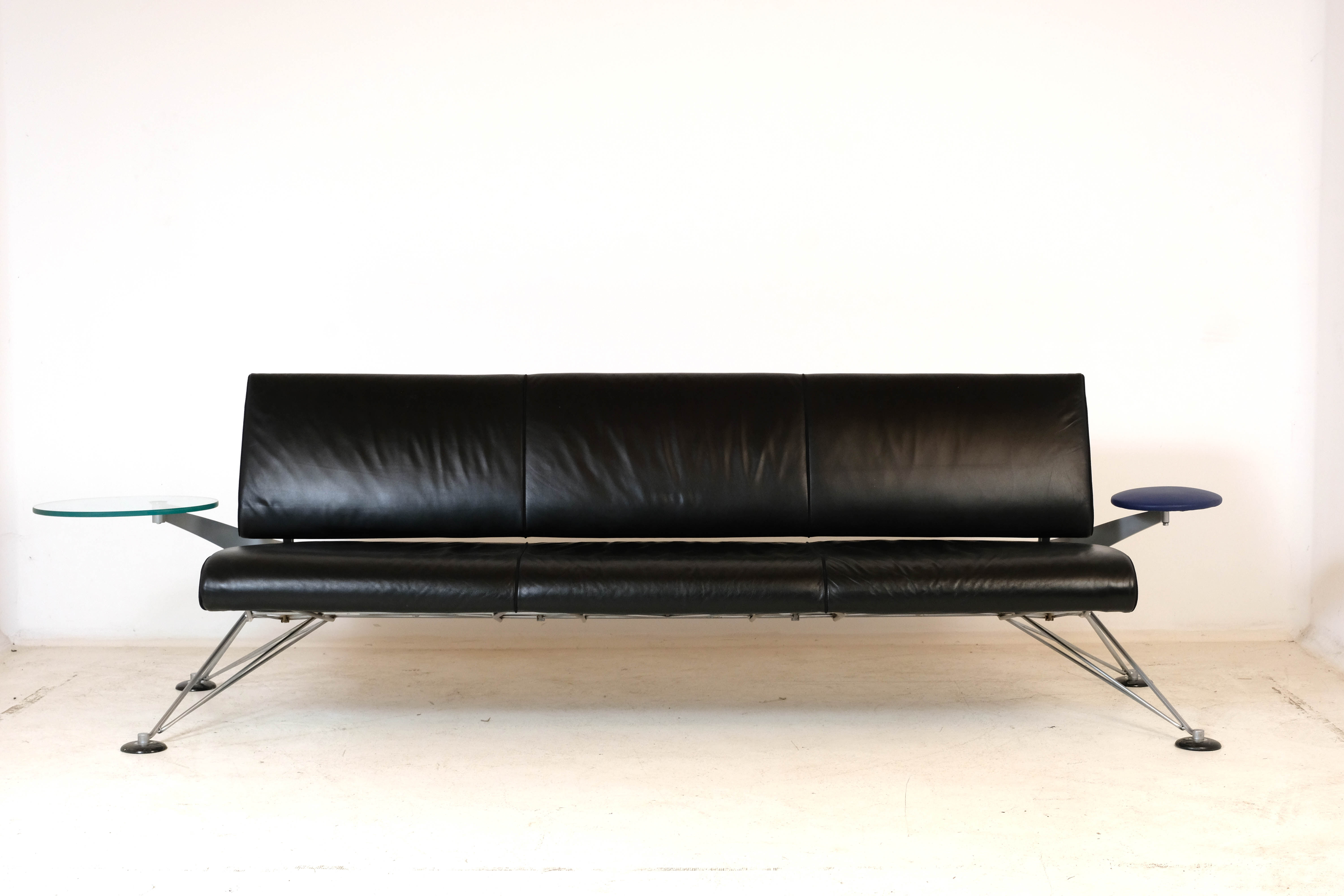Leather sofa "Wing" by Roy Fleetwood for Vitra 1990's