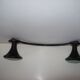 Coat rack with two hooks