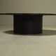 Table basse en pierre fossile rare et acier par Metaform années 1970