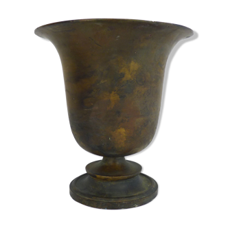 Vase, vasque, jardinière vintage en fonte Médicis. XIXème
