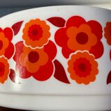 Rainbow bowl lotus orange and red vintage 70s tbe