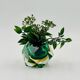 Vase géométrique Murano Sommerso en verre vert émeraude, années 1970