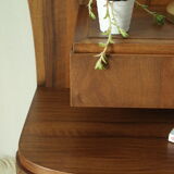 Art Deco walnut bedside table
