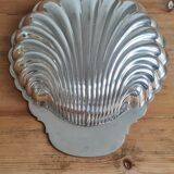 Silver metal dish shell w.rogers