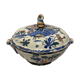 Old soup pot faience GIEN decoration to the rooster early twentieth century