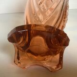 Art deco pink glass vase