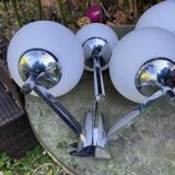 Pair of Sciolari-style opaline wall lights