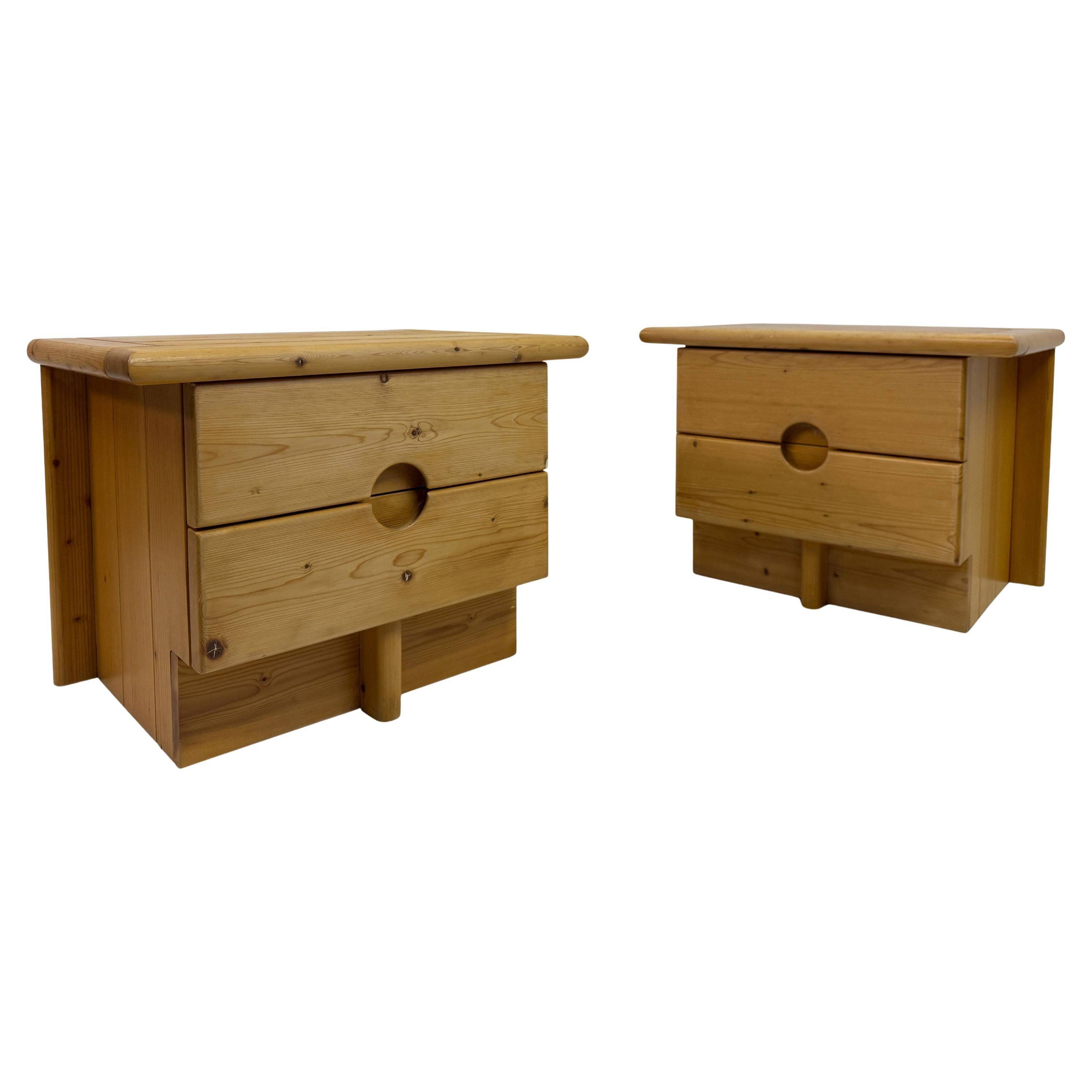 Danish Wall Hanging Bedside Tables in Pine, 1970s/80s, Set of 2