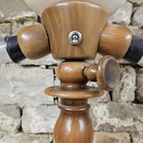 Art Deco turned wood floor lamp 1960