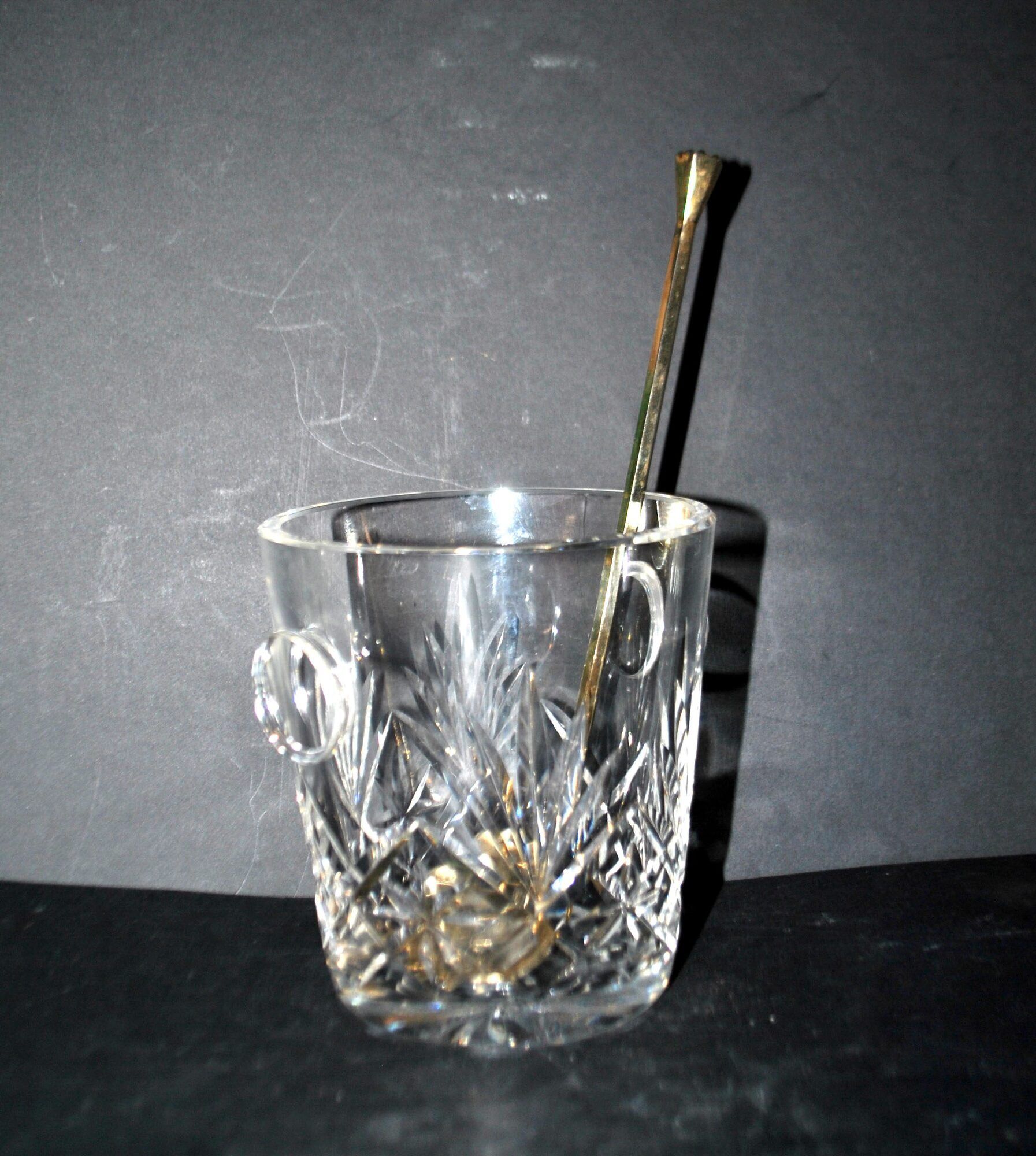 Cut crystal ice bucket Saint-Louis model Massenet H12cm