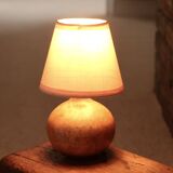 Brown ceramic lamp by pierre scheffer, 1970s