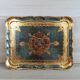 Florentine blue and gold tray