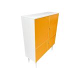 Vintage Schrank weis gelb