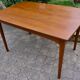Teak extension table with rounded edges Denmark 1960