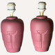 Dutch Palm beach Art Deco style Memphis ceramic vases, ca 1980