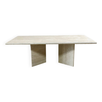 Travertine coffee table - 1980s