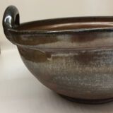 Belgian stoneware dish signed