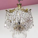 Antique French bronze chandelier with tassels circa 1900