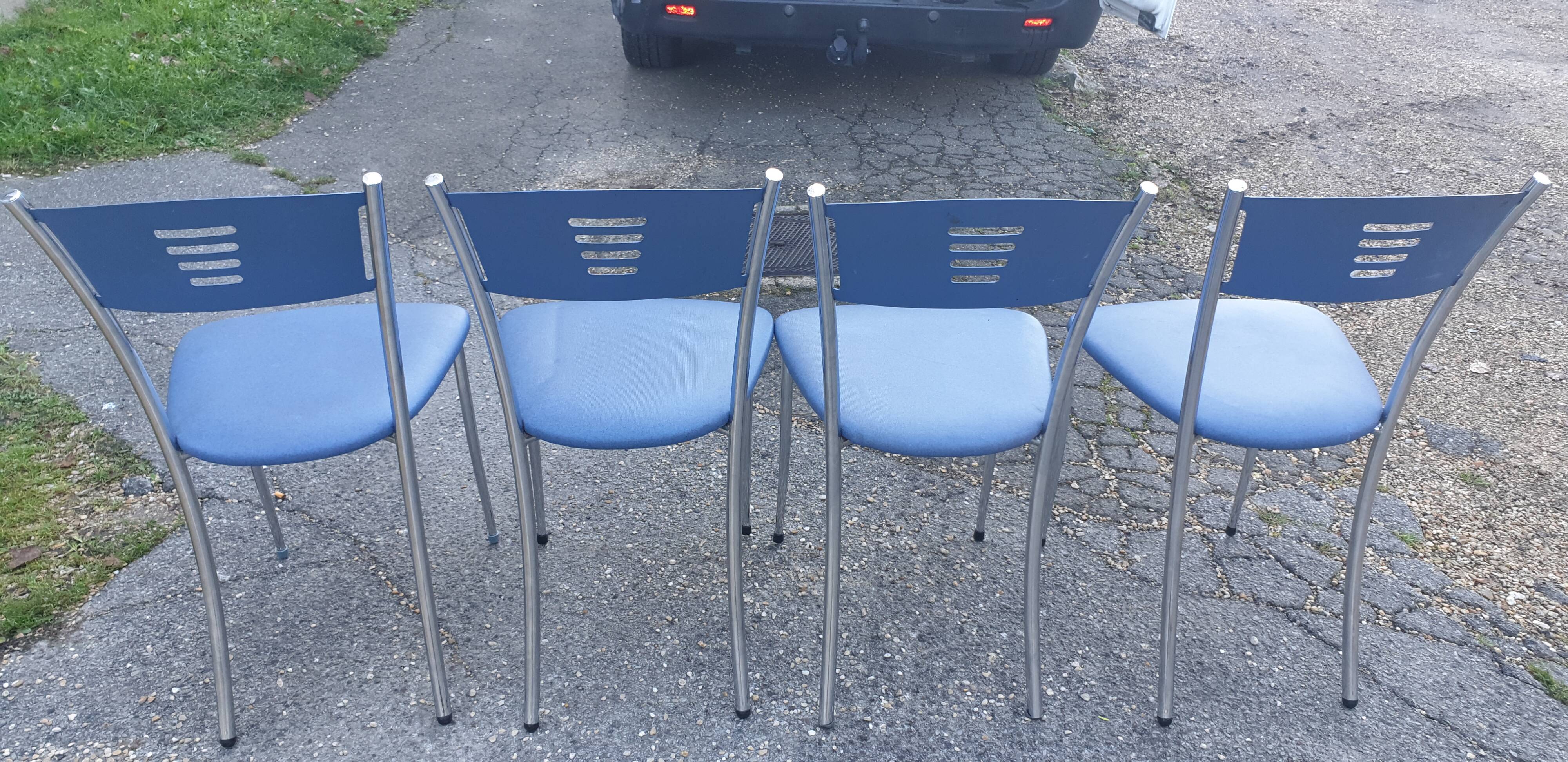 Metal and chrome chairs