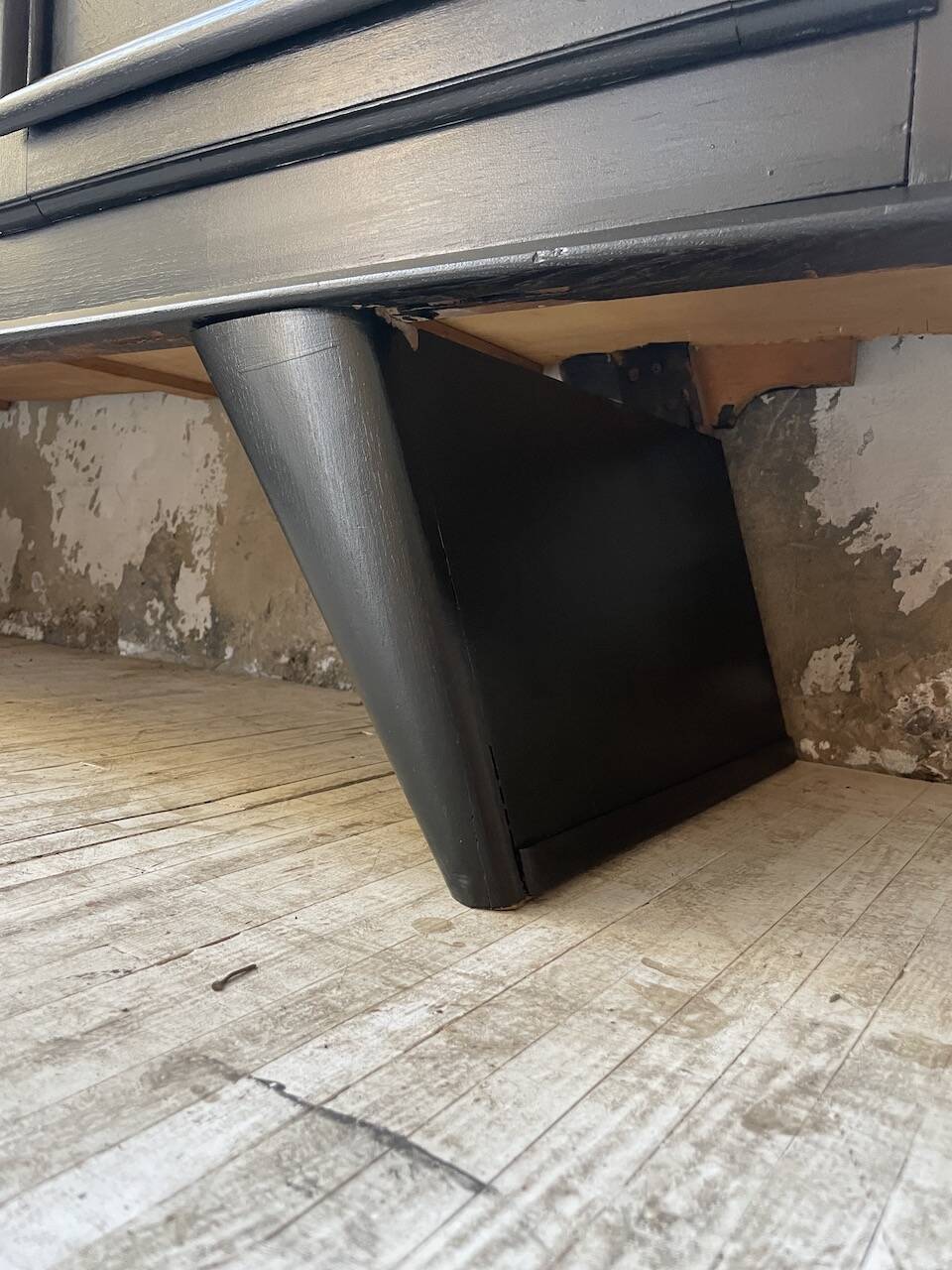 60s brutalist black sideboard