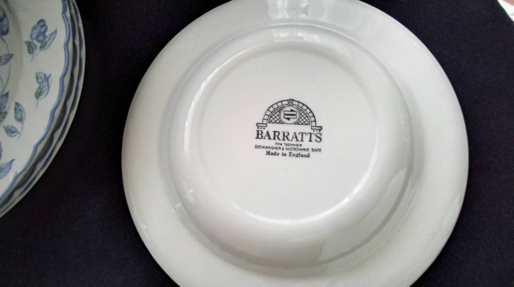 6 Assiettes creuses en porcelaine Anglaise Barratts