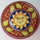 Hand-decorated ceramic plate - sun