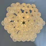 Venetian chandelier in colorless Murano glass, circa 1970